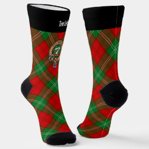 Clan Lennox Crest over Tartan Socks