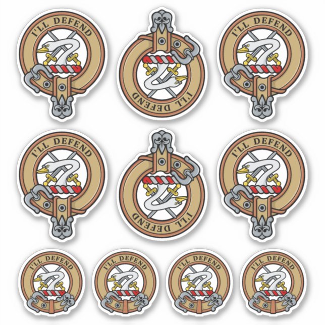 Clan Lennox Crest Sticker Set (Front)