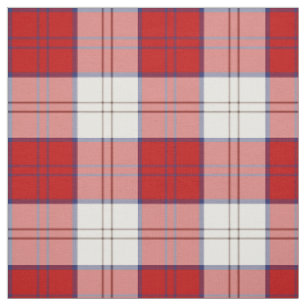 Clan Lennox Dress Tartan Red and White Plaid Fabric