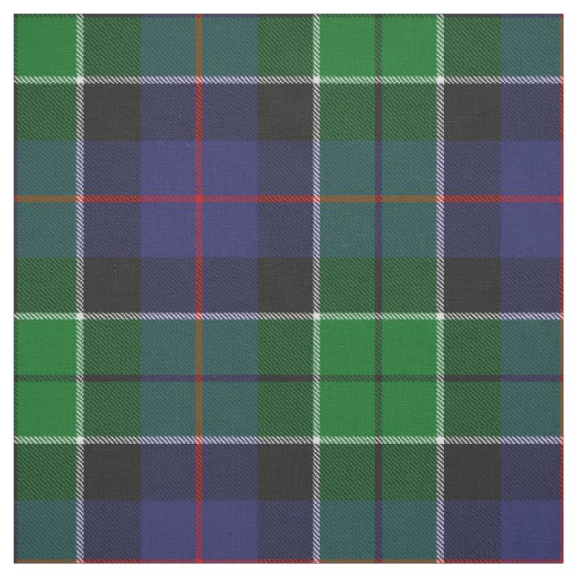 Clan Leslie Hunting Tartan Fabric (Swatch)