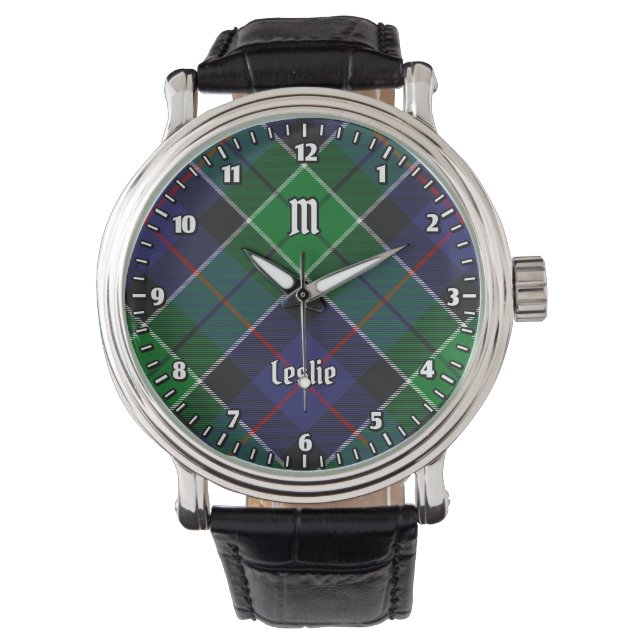 Clan Leslie Hunting Tartan Watch (Front)