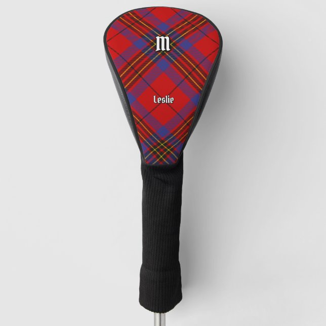 Clan Leslie Red Tartan Golf Head Cover (Front)