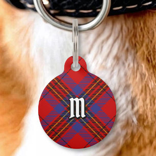 Clan Leslie Red Tartan Pet Tag