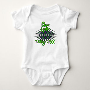 Clan Leslie Tartan Burst Vintage Birthyear Baby Bodysuit