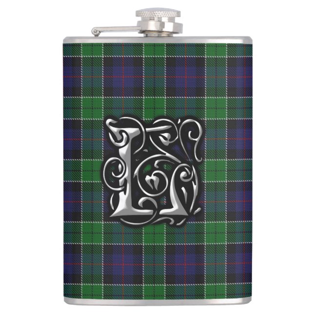 Clan Leslie Tartan Old Scotland Flask (Front)