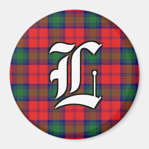 Clan Lindsay Red and Green Tartan Plaid Accents Magnet