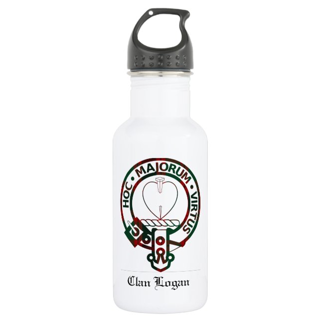 Clan Logan Crest Badge 532 Ml Water Bottle (Front)