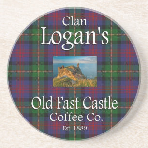 Clan Logan's Old Fast Castle Coffee Co. Coaster