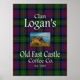 Clan Logan's Old Fast Castle Coffee Co. Poster