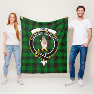Clan Logie Tartan Plaid Fleece Blanket