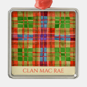 CLAN MAC RAE Premium Square Ornament 