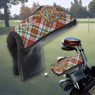Clan MacAlister Crest over Dress Tartan Golf Head Cover