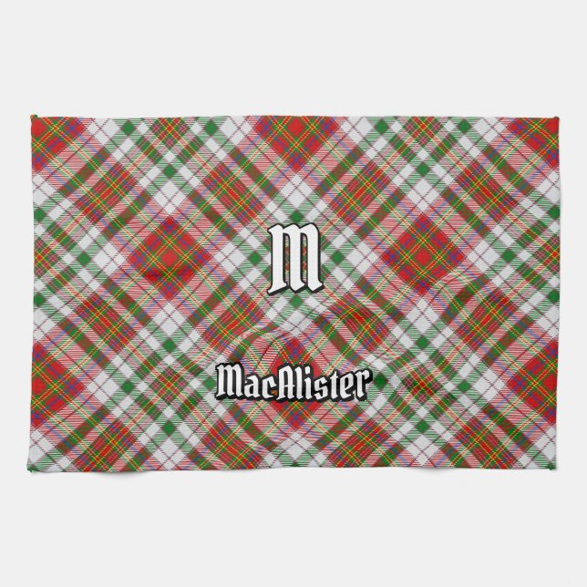 Clan MacAlister Dress Tartan Kitchen Towel (Horizontal)