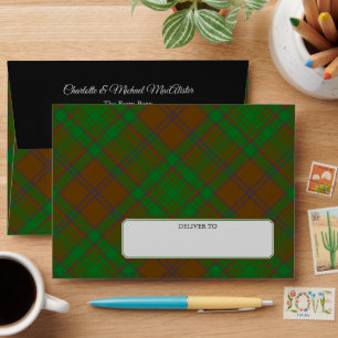 Clan MacAlister of Glenbarr Hunting Tartan Envelope