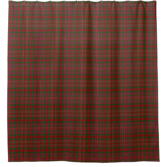 Clan MacAlister Scottish Tartan Shower Curtain (Front)