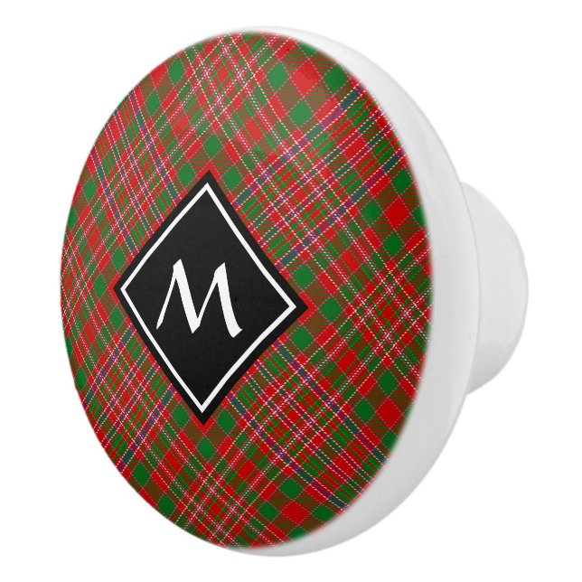 Clan MacAlister Tartan Ceramic Knob (Right)