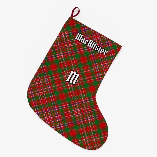 Clan MacAlister Tartan Christmas Stocking (Front (Hanging))
