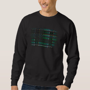 Clan MacAlpin or MacAlpine Scottish tartan US flag Sweatshirt