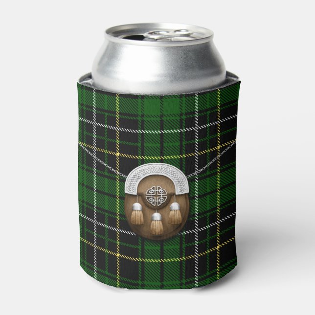 Clan MacAlpine Tartan And Sporran Can Cooler (Can Front)