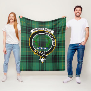 Clan MacArthur Ancient Tartan Plaid Fleece Blanket