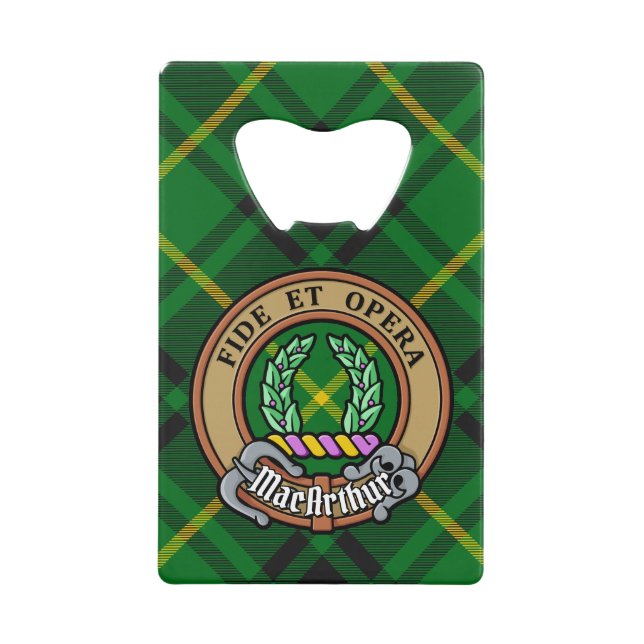 Clan MacArthur Crest over Tartan (Front)