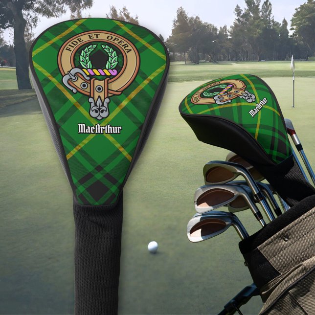 Clan MacArthur Crest over Tartan Golf Head Cover (Creator Uploaded)