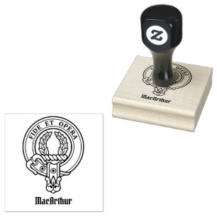 Clan MacArthur Crest Rubber Stamp