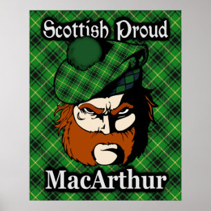 Clan MacArthur Scottish Tartan Poster