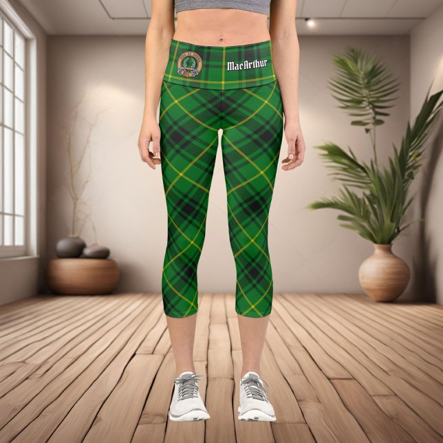 Clan MacArthur Tartan Capri Leggings (Creator Uploaded)