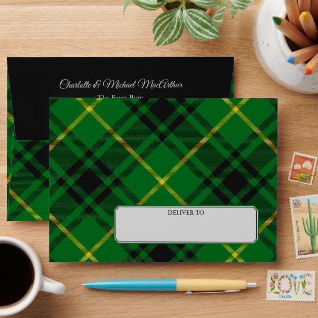 Clan MacArthur Tartan Envelope (Desk)