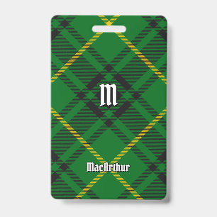Clan MacArthur Tartan ID Badge