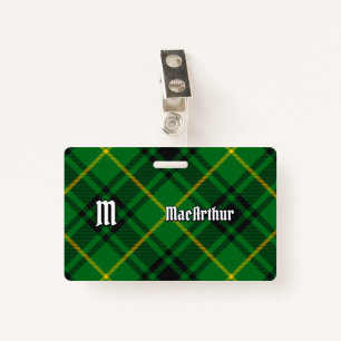 Clan MacArthur Tartan ID Badge