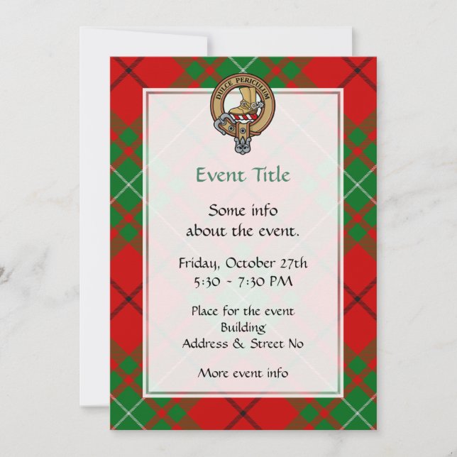 Clan MacAulay Crest Invitation (Front)