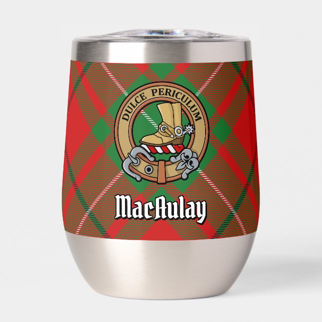 Clan MacAulay Crest over Tartan (Front)