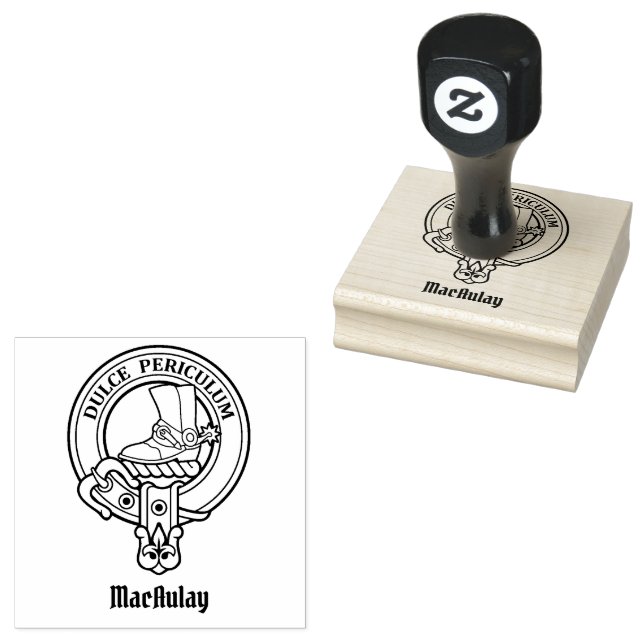 Clan MacAulay Crest Rubber Stamp (Stamped)