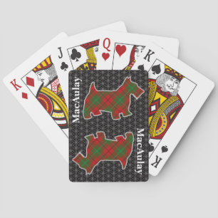 Clan MacAulay Tartan Scottish Terrier Playing Cards