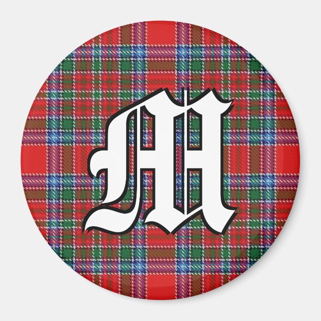 Clan MacBean MacBain Tartan Plaid Accents Magnet (Front)