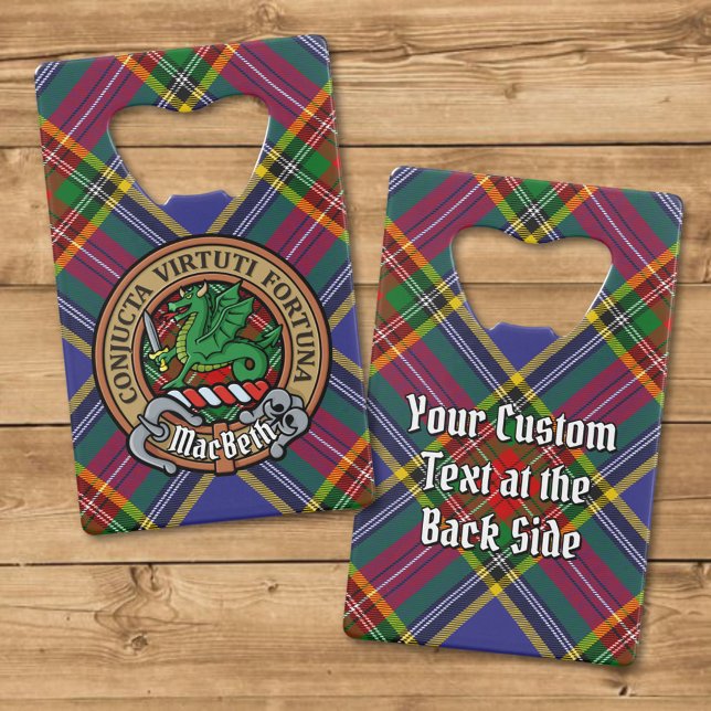 Clan MacBeth Crest over Tartan (Creator Uploaded)