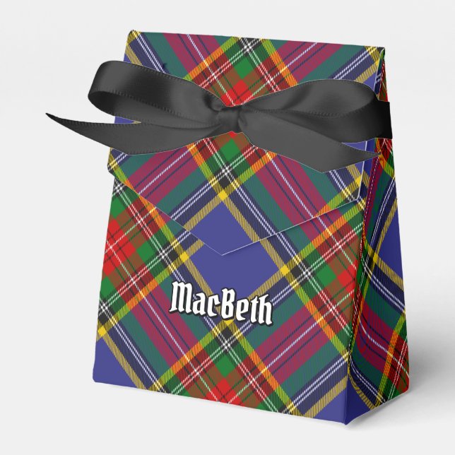 Clan MacBeth Tartan Favour Box (Front Side)