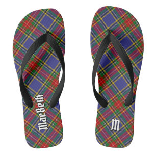 Clan MacBeth Tartan Flip Flops