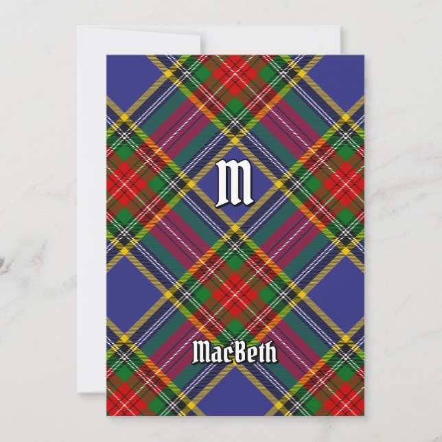 Clan MacBeth Tartan Invitation (Front)