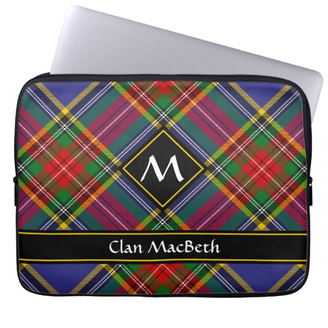 Clan MacBeth Tartan Laptop Sleeve (Front)