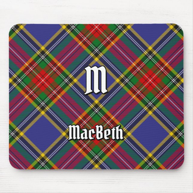 Clan MacBeth Tartan Mouse Pad (Front)