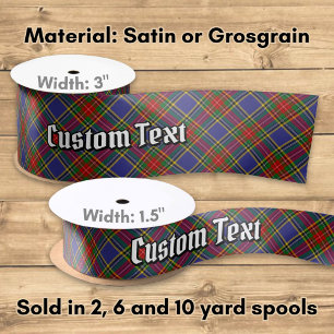 Clan MacBeth Tartan Satin Ribbon
