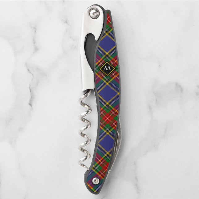 Clan MacBeth Tartan Waiter's Corkscrew (Front)
