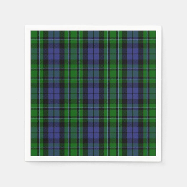 Clan MacCallum Tartan Napkin (Front)