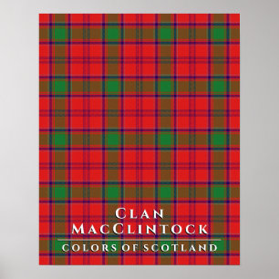 Clan MacClintock Colors of Scotland 2 Tartan Plaid Poster
