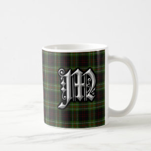 Clan MacDiarmid Letter M Monogram Tartan Coffee Mug