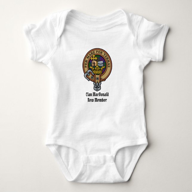 Clan MacDonald Crest Baby Bodysuit (Front)
