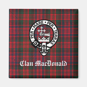 Clan MacDonald Crest & Modern Tartan  Magnet